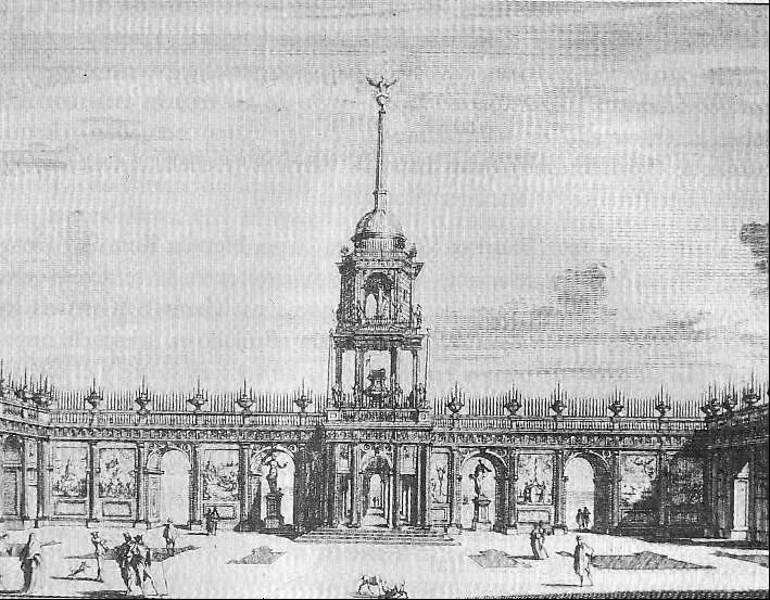 grabado del túmulo del rey felipe II